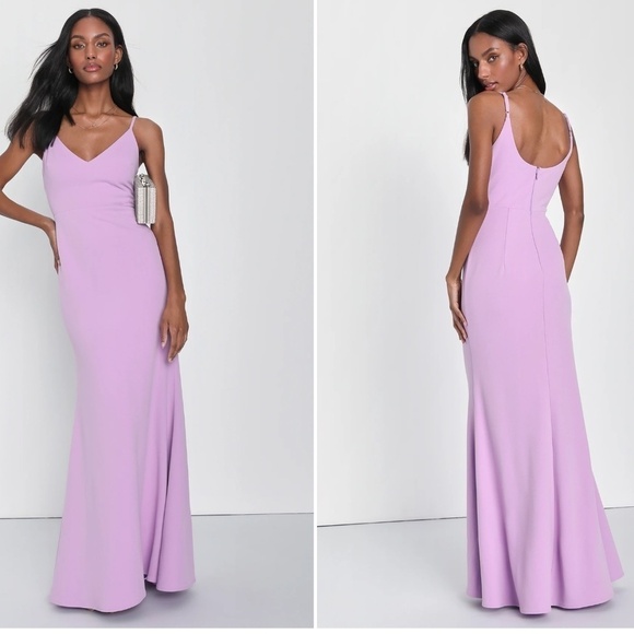 LULU's Prom Wedding Bridesmaid Special Event Classic Mermaid Maxi Dress NWOT - Picture 3 of 3